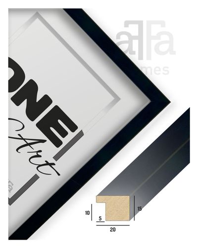 Ramka kwadrat Hekla MDF 60x60 czarny 1szt. na Arena.pl