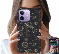 ETUI DO OPPO A40 / A40M - KOSMOS PLANETY GWIAZDY KSIĘŻYC + SZKŁO