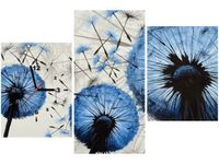 60CM 90 ZEGAR 3 ELEM NIEBIESKIE DMUCHAWCE ŚCIENNY