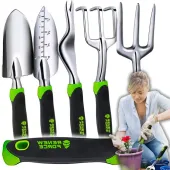 Zestaw ogrodowy 5w1 Łopatka + Ogrodowa + Grabki + Motyczka + Pazurki