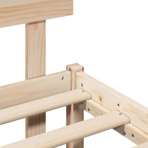 Ramka łóżka Brązowy 135 x 190 cm Lite drewno sosnowe na Arena.pl