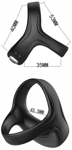 WIBRUJĄCY PIERŚCIEŃ RING NA PENISA I JĄDRA 10 FUNKCJI WIBRACJI COCK RING na Arena.pl