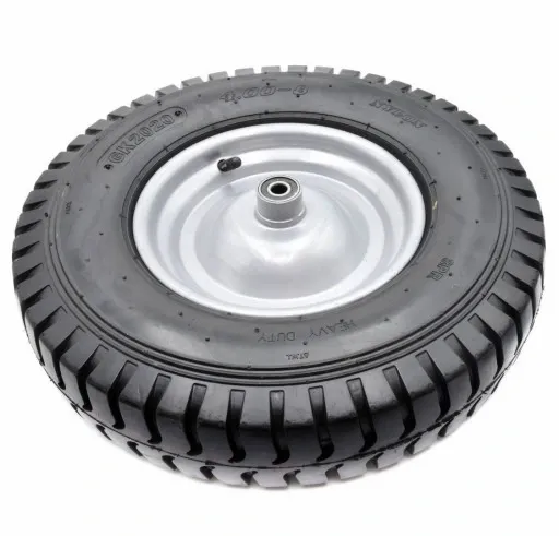 KOŁO DO WÓZKA TACZKI 4.00-8 405mm POMPOWANE + OŚKA zdjęcie 2