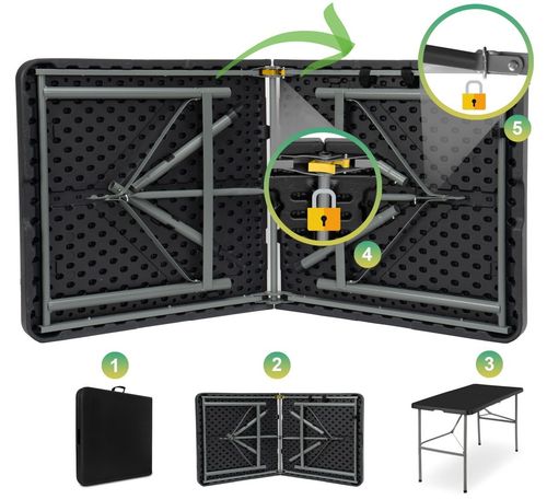 Stół cateringowy ogrodowy JUNE czarny na Arena.pl