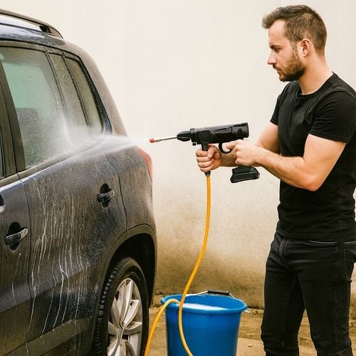 MYJKA BEZPRZEWODOWA CIŚNIENIOWA SAMOCHODOWA AKUMULATOROWA + 2x BATERIA na Arena.pl