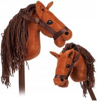Głowa Konia na kiju Pluszowa z grzywą Dżwięk Horse