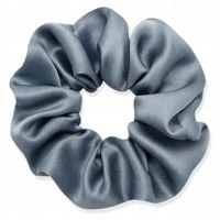 Jedwabna gumka do włosów Scrunchie 100% naturalny jedwab Szaroniebieska