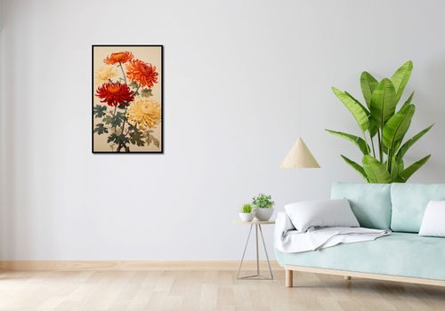 Plakat 53x81cm Tańczące Chryzantemy na Arena.pl