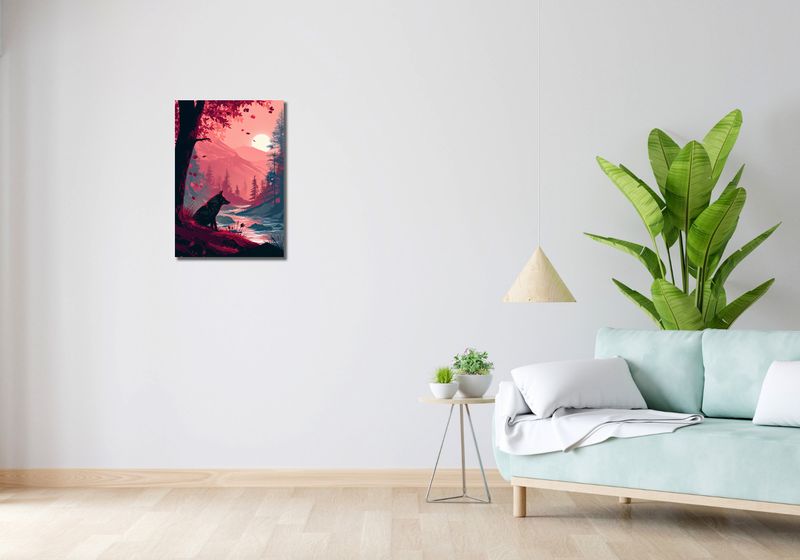 Obraz 40x60cm Wilk Przy Brzegu Lasu zdjęcie 2