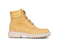 Geox Botki damskie - Asheely Amphibiox ocieplane - rozmiar 39 - beż, skóra