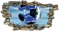 Naklejka samoprzylepna efekt 3D piłka football HIT