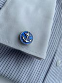 Spinki do mankietów EXC Żeglarskie Kotwice Morskie Kapitańskie Marine Blue