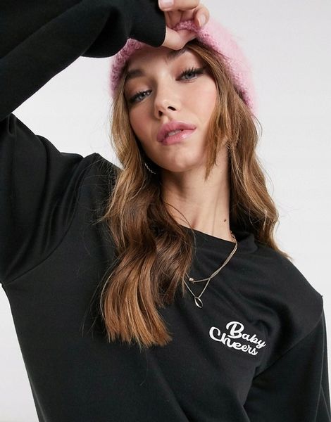 ASO DESIGN CZARNA SUKIENKA MINI DŁUGI RĘKAW (36) zdjęcie 3