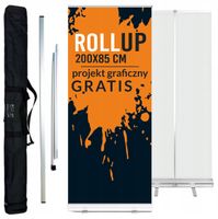 Roll up reklamowy 200x85cm REKLAMA z TWOIM LOGO BANER projekt w cenie