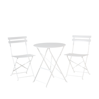 Zestaw mebli balkonowych metalowy biały FIORI