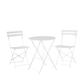 Zestaw mebli balkonowych metalowy biały FIORI