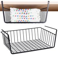 Kosz koszyk podwieszany pod półkę wiszący metalowy  32x25x10cm czarny