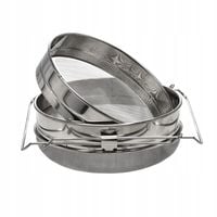 CEDZAK DO MIODU SITO PODWÓJNE NIERDZEWNE WIADRO ODSTOJNIK Z REGULACJĄ 24 cm