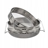 CEDZAK DO MIODU SITO PODWÓJNE NIERDZEWNE WIADRO ODSTOJNIK Z REGULACJĄ 24 cm