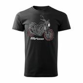 Koszulka motocyklowa z motocyklem na motor SUZUKI SV 650 męska czarna REGULAR XL