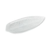 Patera dekoracyjna liść DEBI 43X20X3 biała