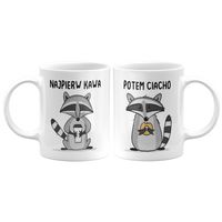 KUBEK NAJPIERW KAWA, POTEM CIACHO, ŚMIESZNY PREZENT, 330ML
