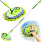 SZCZOTKA NA TELESKOPIE DO MYCIA SAMOCHODU SZYB z Uchwytem na RĘKĘ CLEANFUZZ