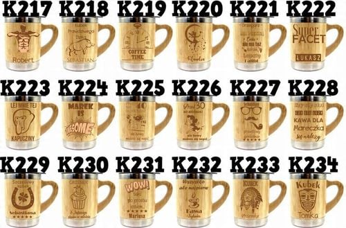 Bambusowy kubek termiczny 300 ml | Kol na Arena.pl