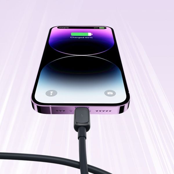 Kabel przewód do iPhone Lightning - USB 2.4A 1.2m czarny zdjęcie 11