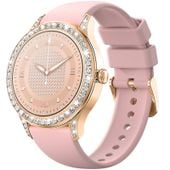 smartwatch damski veltori vt360-1 różowy pasek silikonowy