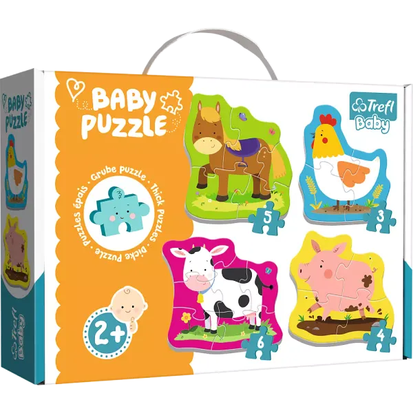 Puzzle 18 elementów. Zwierzęta na wsi zdjęcie 1