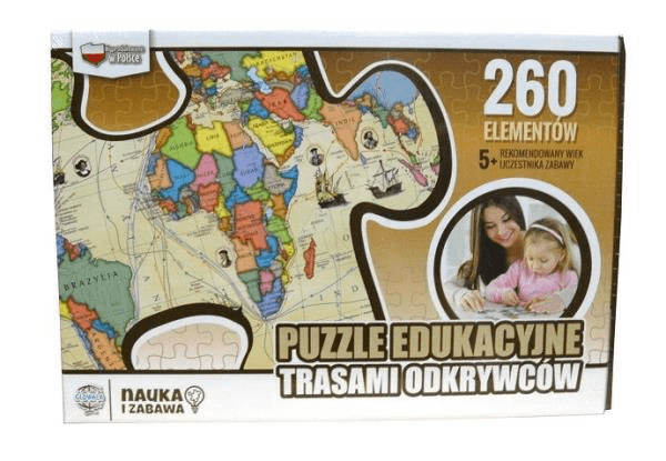 Puzzle 260 elementów. Trasami odkrywców zdjęcie 2