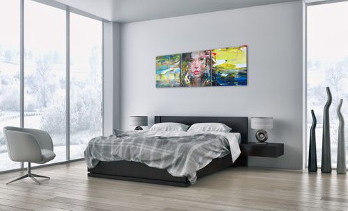 Obraz Na Płótnie - Portret Kobieta - 150X50 Cm - Ca150X50-3473 na Arena.pl
