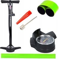 DUNLOP Pompka rowerowa 12 BAR z manometrem dolnym + odblask