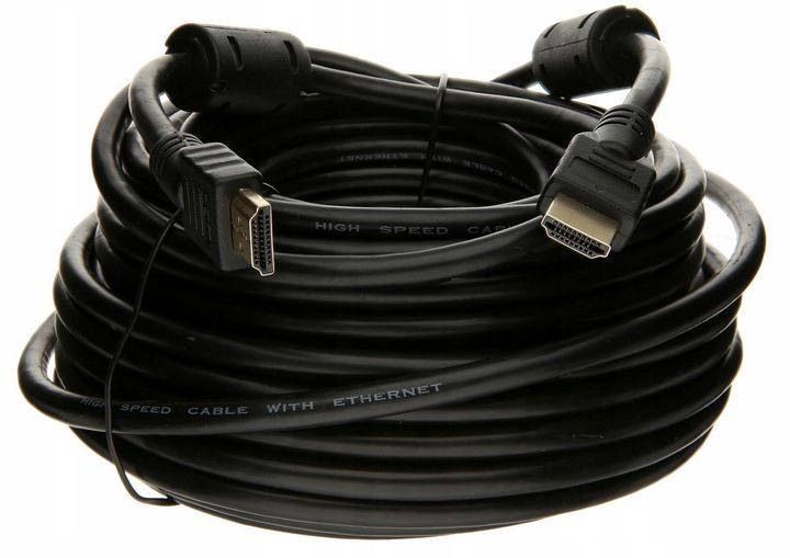 Kabel HDMI 15M PRZEWÓD GIĘTKI HIGH SPEED FULL HD 3D 1.4b 2160P 4K - PAWONIK zdjęcie 1