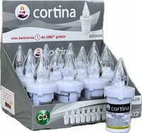 Wkład do zniczy LED Cortina Memor Biały 12szt.