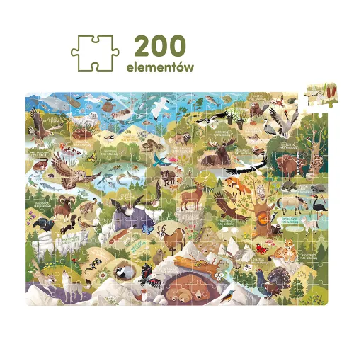 Dzikie puzzle 200 elementów. Parki narodowe na Arena.pl
