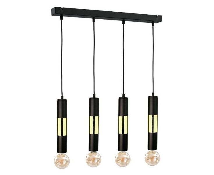 Lampa wisząca 4xE27 MAGNUM BULB BLACK/GOLD zdjęcie 1