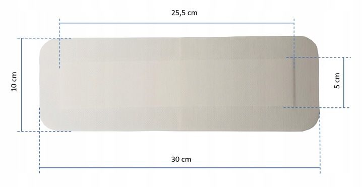 PLASTER Z OPATRUNKIEM STERYLNY NA RANY Z WKŁADEM CHŁONNYM 30x10cm 25szt zdjęcie 7