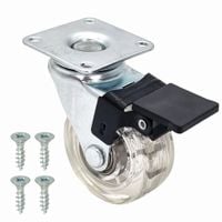 Kółko meblowe gumowe z gumą ogumowane KM fi 50 mm z hamulcem  50kg