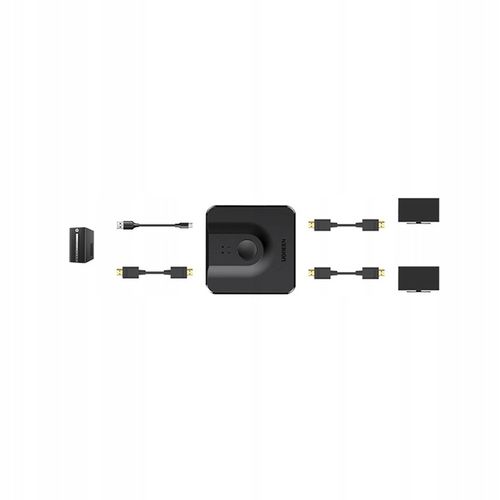 UGREEN PRZEŁĄCZNIK SWITCH ROZDZIELACZ 2X DISPLAYPORT DP 4K Z KABLEM USB-C na Arena.pl