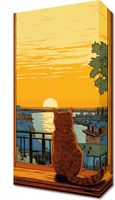 Obraz 20x40cm Zachód przez Kocie Oczy