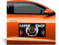 Magnes na samochód reklama magnetyczna 60x30cm COFFEE SHOP różne wzory