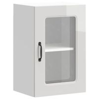 Szafka ścienna kuchenna ze szklanymi drzwiami, Kalmar, biała