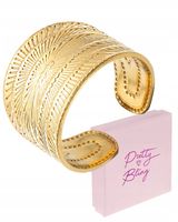 Pierścionek damski ozdobny szeroki regulowany ORNAMENT stal chirurgiczna