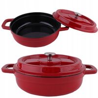 Garnek holenderski DUTCH OVEN ZILAN Żeliwo Scarlet Chef 2,1L
