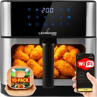 FRYTKOWNICA BEZTŁUSZCZOWA AIRFRYER FRYTOWNICA DUŻA 12 PROGRAMÓW 10l 1800W