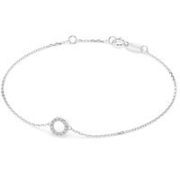 bransoletka z białego złota 585 z diamentem (brylantem) 0,07 ct g/si