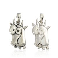 SREBRNY WISIOREK DLA DZIECI ANTYLOPA PRÓBA SREBRA 925