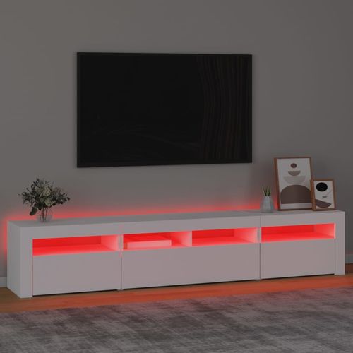 Szafka pod TV z oświetleniem LED, czarna, 210x35x40 cm na Arena.pl